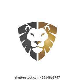 Vektor Datei Lion Shield Single-Logo