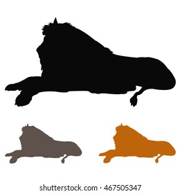 vector file of lion silhouette