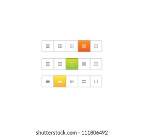 Vector File list view button set