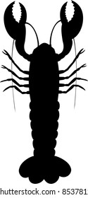 vector file lobster silhouette