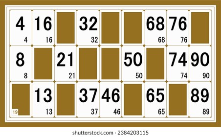 Vector file with lotto card