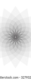 Vector file of lotus with geometric shapes on white background. 