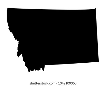 vector file of montana usa map