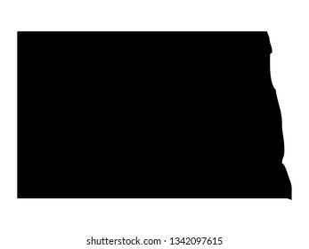 vector file of north dakota usa map