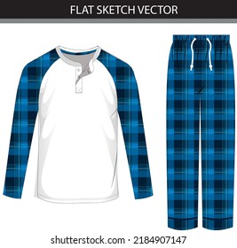 Vector file of pajamas for men