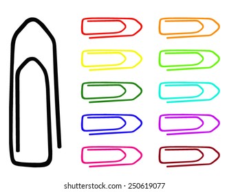 vector file of paperclips collection