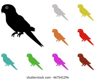 vector file of parrot silhouette