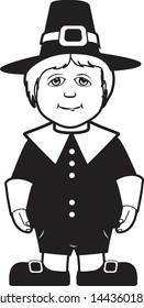 Vector file of a pilgrim