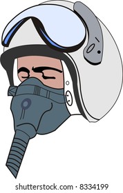 vector file of pilot head