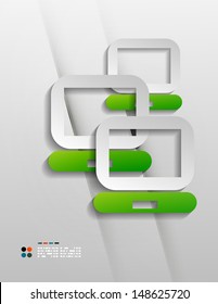 Vector file program modern 3d paper design