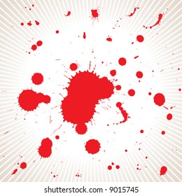 archivo vectorial de los efectos de salpicadura de sangre de color rojo