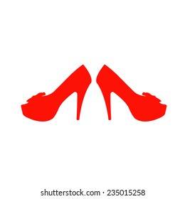 vector file of red shoes
