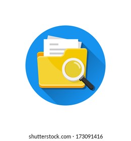 Vector File Search Icon