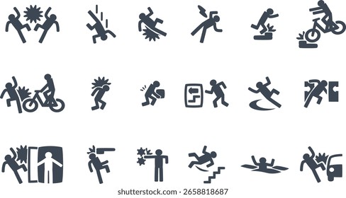 O arquivo de vetor no estilo de ícone sólido representa o conceito de um sinal de aviso.