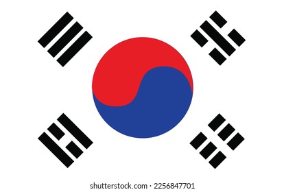 Archivo vectorial de la bandera de Corea del Sur