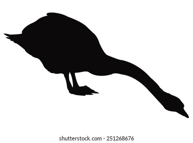 vector file of swan silhouette