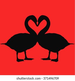 vector file of swan silhouette