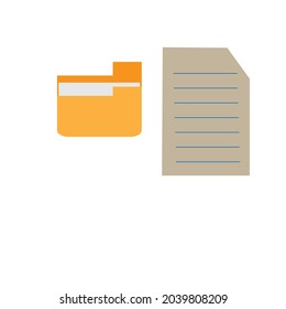 vector file system or minimalist office illustration