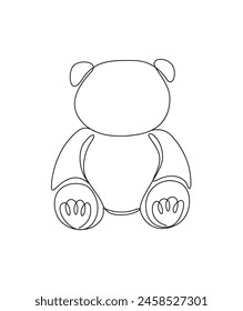 a vector file of a teddy bear line art illustration on stock image websites like Shutterstock