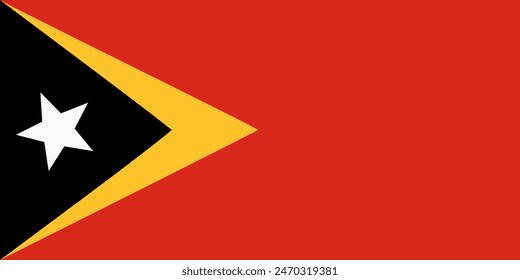 Vector file of Timor Leste flag