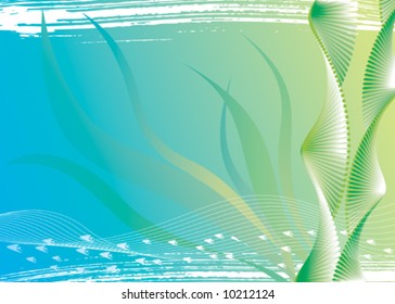 vector file of under water and seaweed