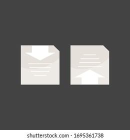 icono de carga de archivos vectoriales y archivo de descarga para web, etc.