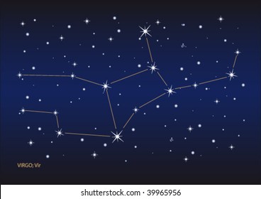 Vector file of the virgo stars constellation. Size and color can be changed.