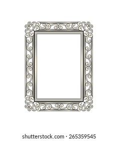 Vector of Filigree frame in Victorian style
