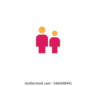 vector filled family isolated on white background icon