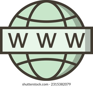 vector filled line, single icon