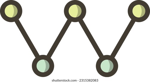 línea llena de vector, icono único