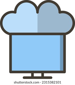 vector filled line, single icon