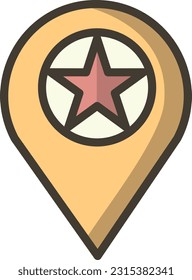 vector filled line, single icon