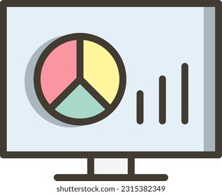 vector filled line, single icon