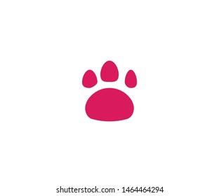 vector filled paw isolated on white background icon
