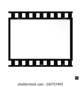 Vector film frame isolated on white
