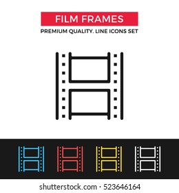 Vector film frames icon. Premium quality graphic design. Modern signs, outline symbols collection, simple thin line icons set for websites, web design, mobile app, infographics