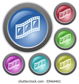 Vector: Film glossy buttons