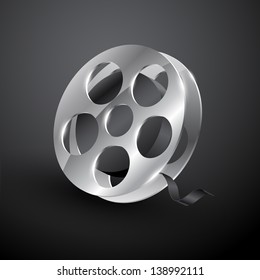 fondo de diseño de carrete de película vectorial