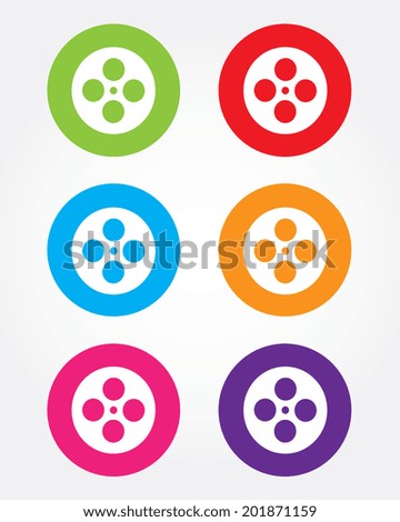 Vector Film Reel Icon Set 