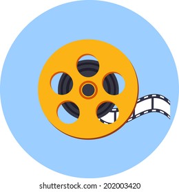 Vector Film Reel  with a Film Strip