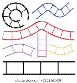 Vector film rill with steel color