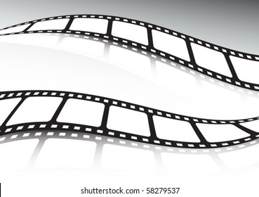 Vector film  roll double illustration set
