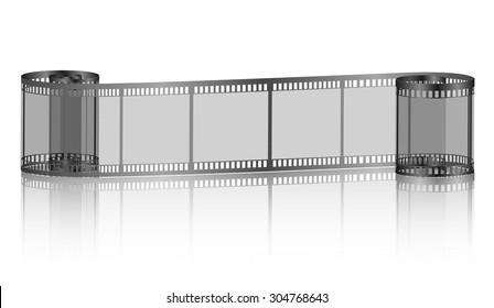 vector film strip 3D