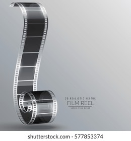 vector film strip in 3d style