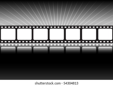 Vector film strip background illustration