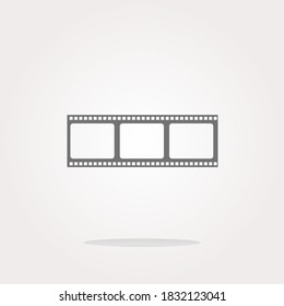 Vector film strip, grey film strip icon