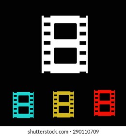 Vector film strip icon.