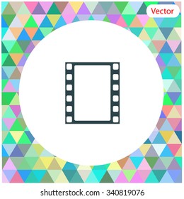 Vector film strip icon.