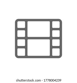 Vector film strip icon. Vector Illustration.